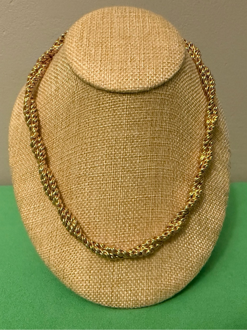 Vintage Monet Gold Twist Rope Necklace - Women Jewelry